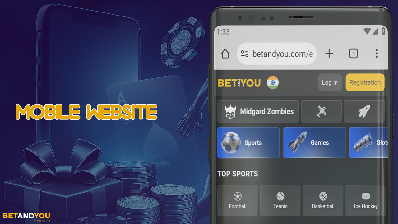 You don't have to install the BetAndYou app; you can play on the mobile site.