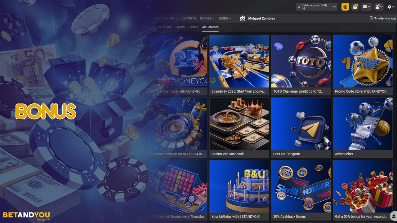 BetAndYou Casino offers generous bonuses and promotions, especially for new players.